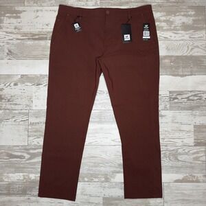 Xray Jeans Pants Mens 38 Brick Stretch Chino‎ Straight Leg Casual Flat Front